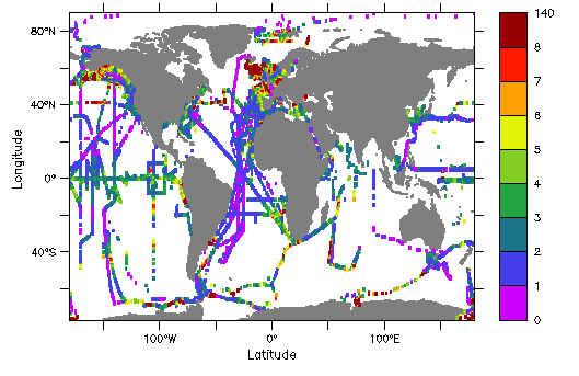 DMS in seawater whole wold, all data