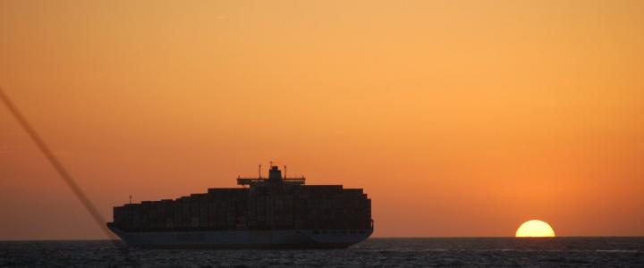 Sampling container ship emissions during CalNex